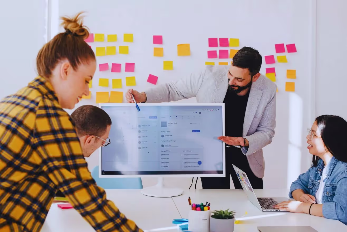 BrandQuest team collaborating, working on Brand Strategy